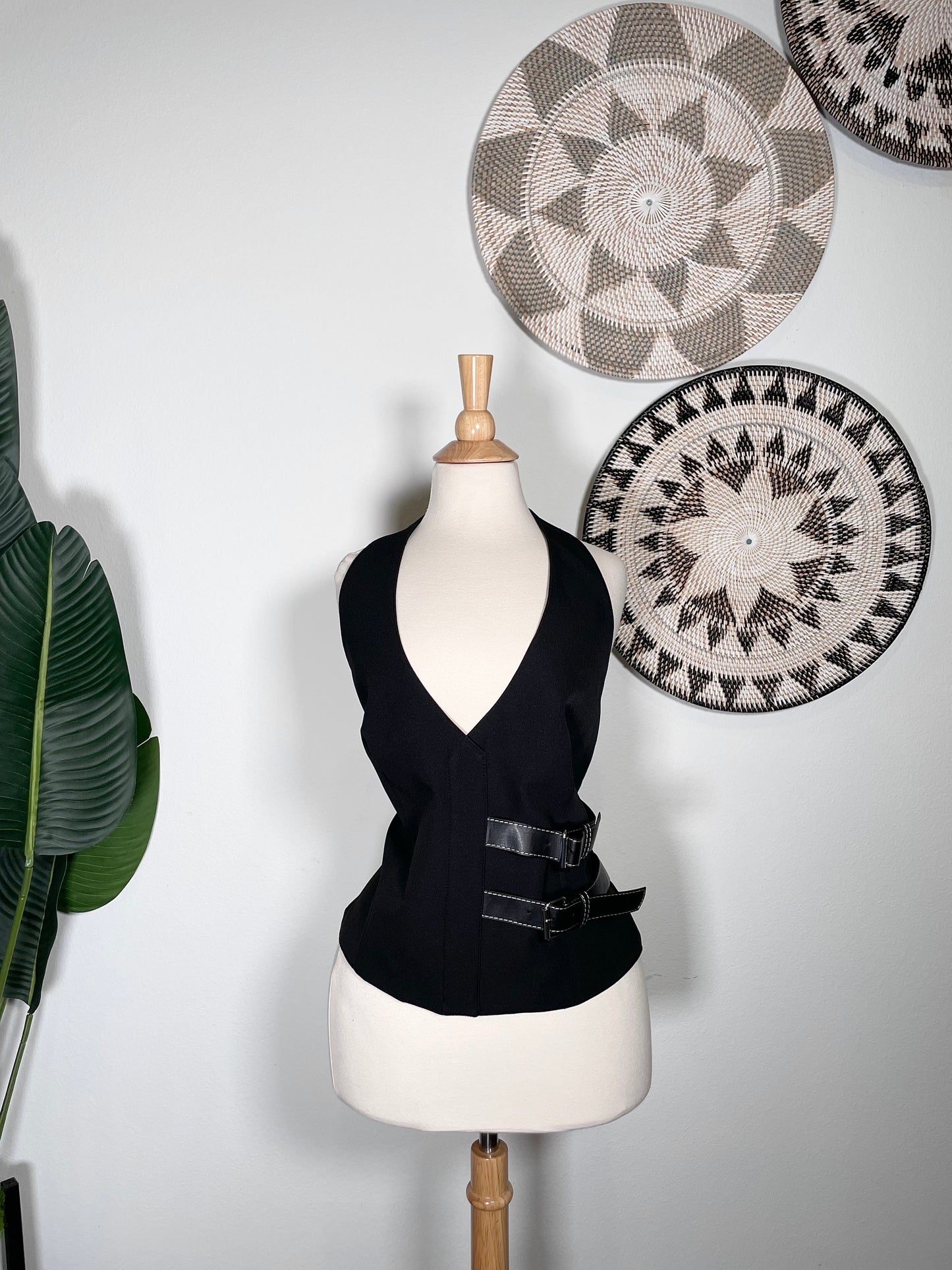 Belted Open Back Top