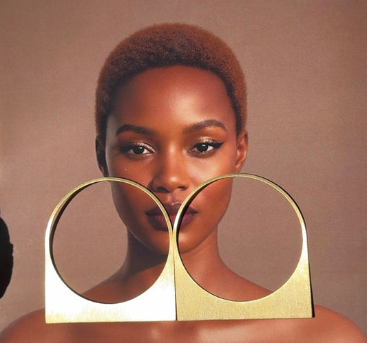 Dual Form Gold Statement Earrings