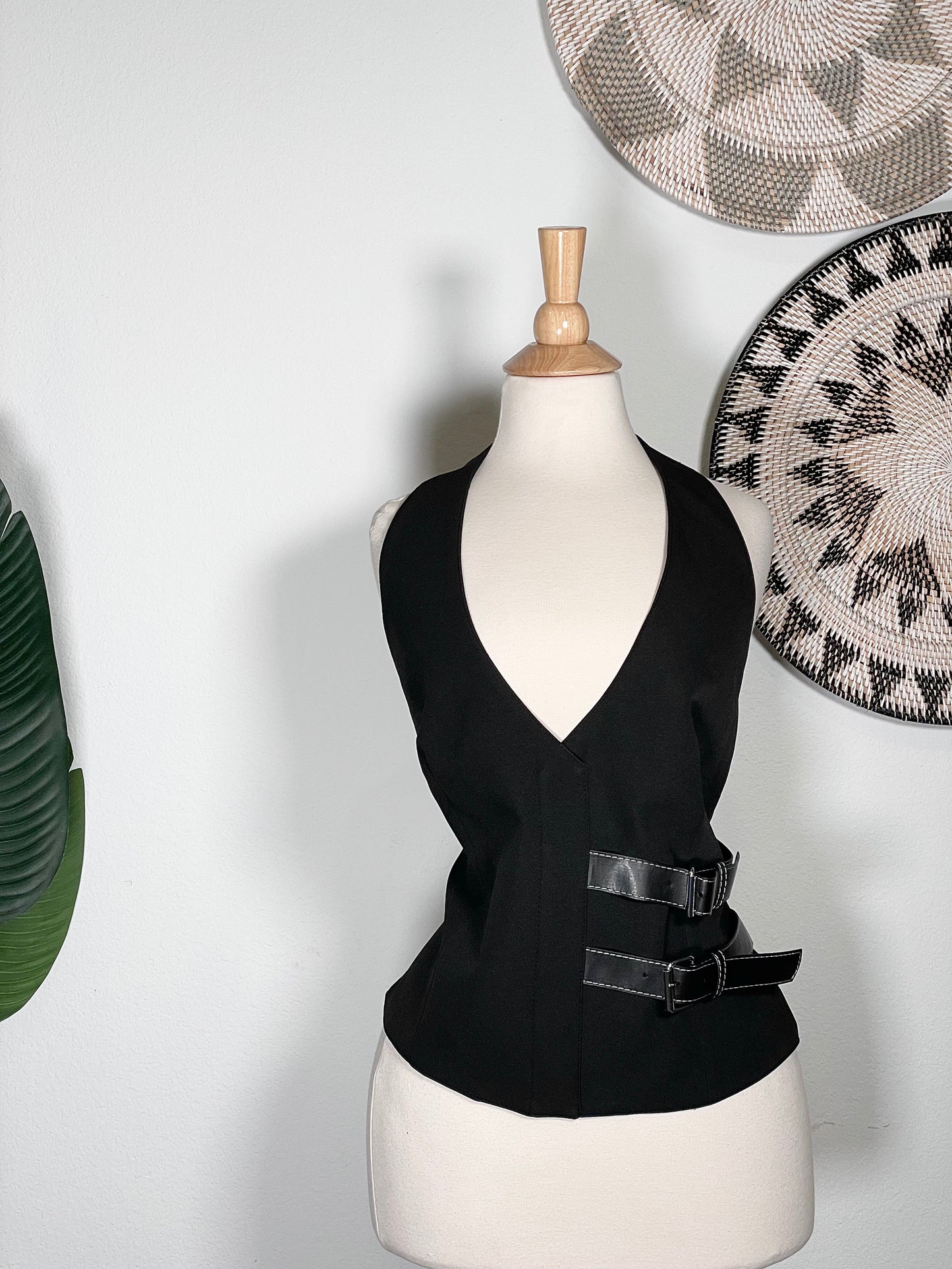 Belted Open Back Top