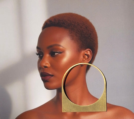 Dual Form Gold Statement Earrings